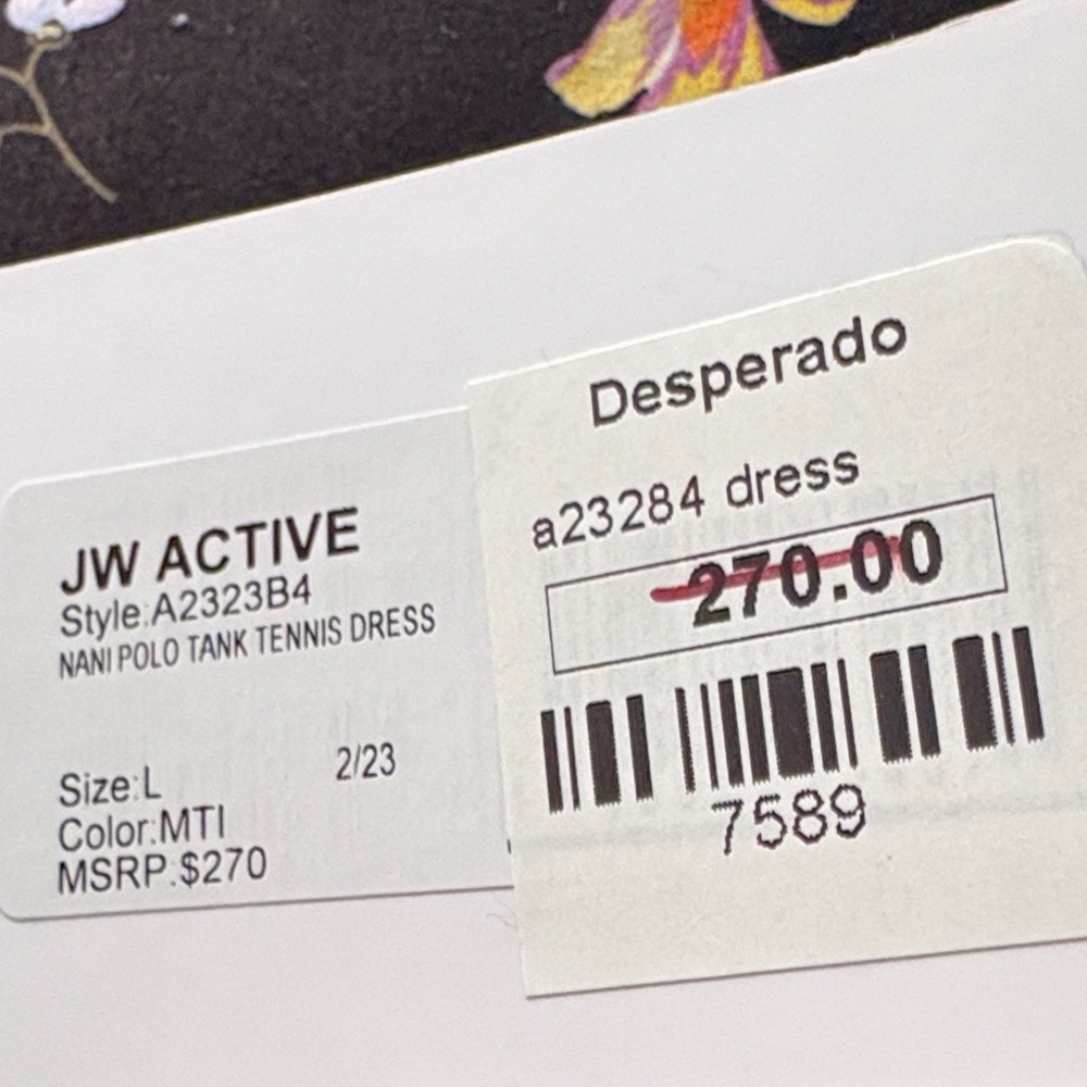 Activewear by Johnny Was . Black, floral print Dress. NWT. - Picture 2 of 8